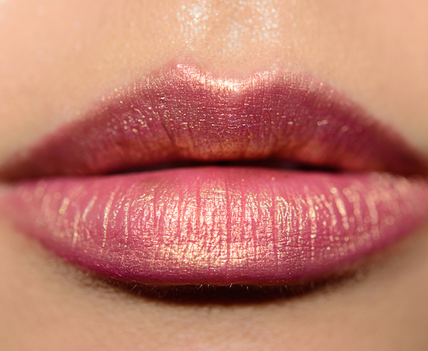 pink and gold lipstick