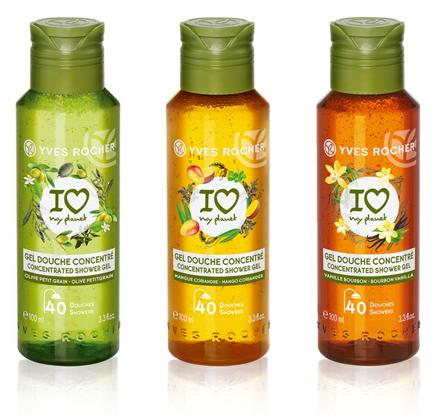 yves rocher eco concentrate shower gel bottles