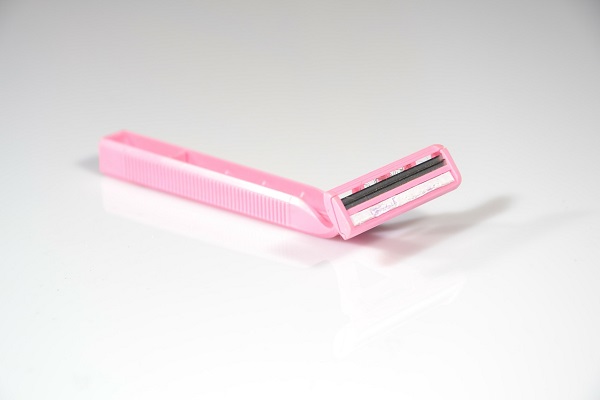 Pink disposable razor