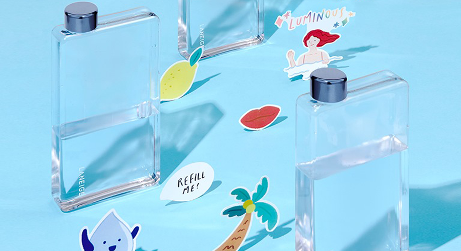 Receive a FREE Refill Me Bottle DIY set with purchase of a LANEIGE Water Bank Cream EX!