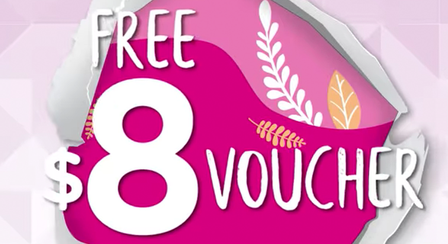 Receive a FREE SGD8 voucher when you spend SGD80 on skincare at Watsons!