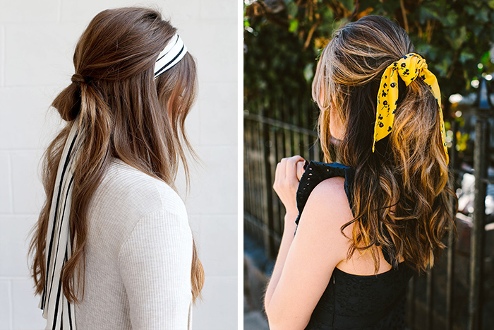 Fabric In Hair Half Up