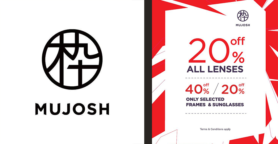 Enjoy up to 40% off on lenses, frames, and sunglasses at Mujosh Singapore!