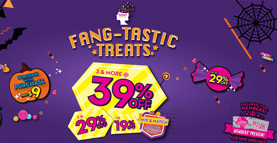 Enjoy up to 39% off SASA items this Halloween!