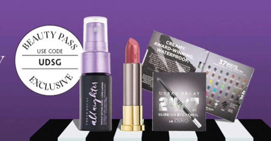 Receive a 3-piece Urban Decay gift set by spending $100 on Urban Decay products!