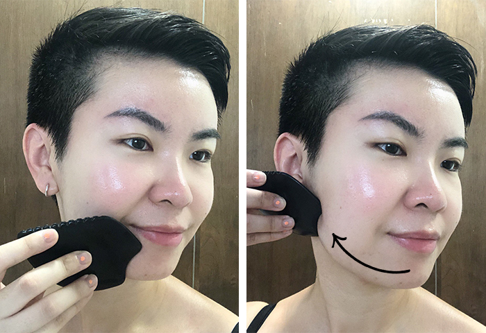 Gua Sha Facial Massage Step 1