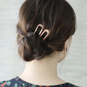 Bun Hairstyles Classic Gold Hairsticks