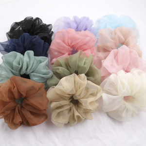 Bun Hairstyles Simple Mesh Scrunchie