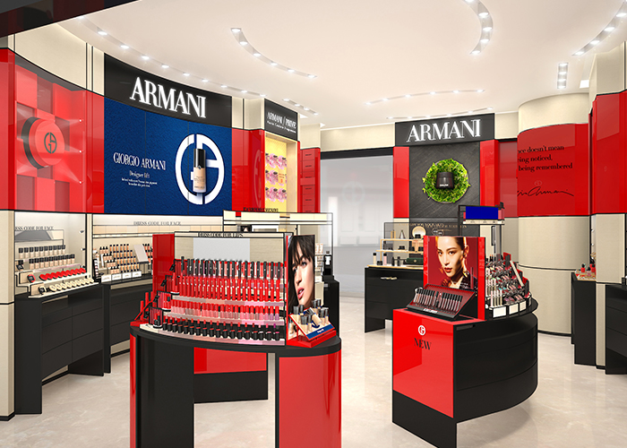 New Beauty Stores Counters Oct Armani Layout