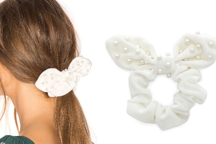 Lele Sadoughi Pearl Scrunchie