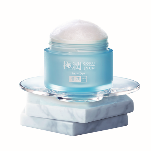 hada labo snow dew moisturizer packshot opened