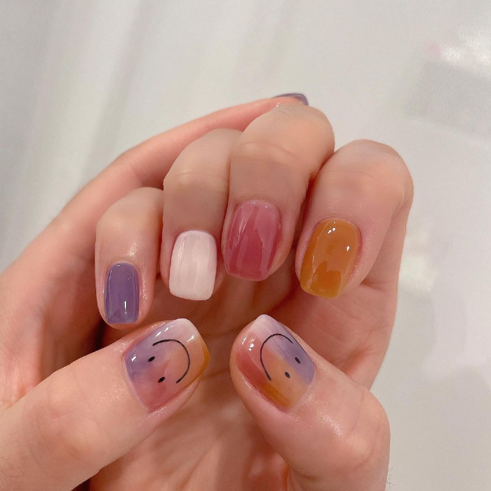 korean smudged gradient embellishments 3