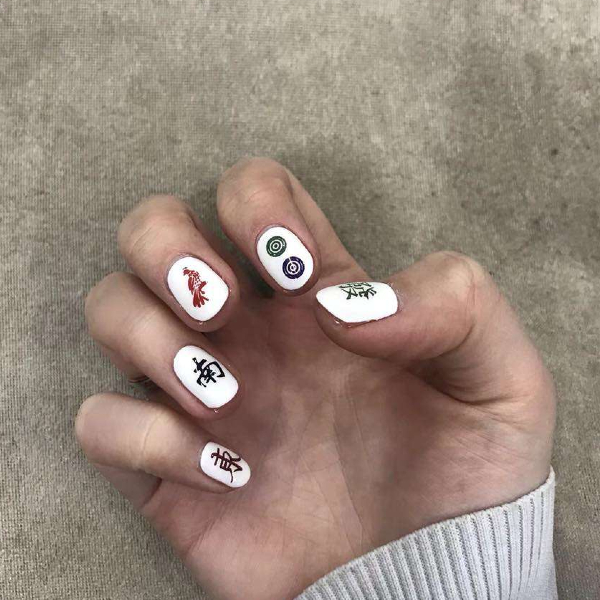 mahjong nail stickers