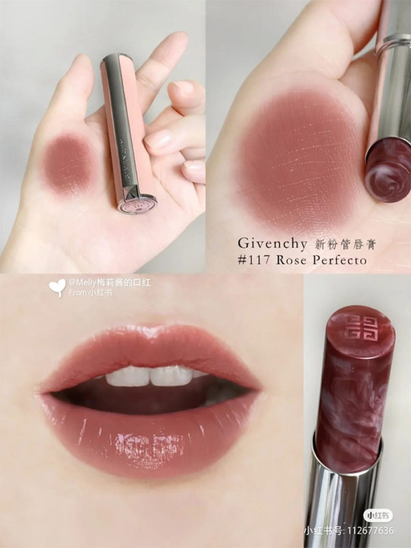 Givenchy Rose Perfecto lip balms see swatches and other details