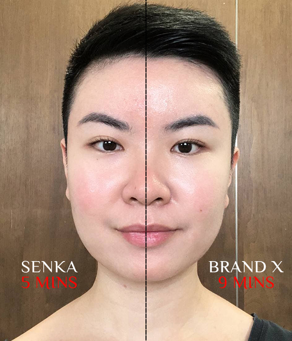 Senka Perfect Skin Fit Mask absorption test