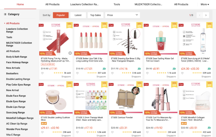 etude house bugis store closure shopee page