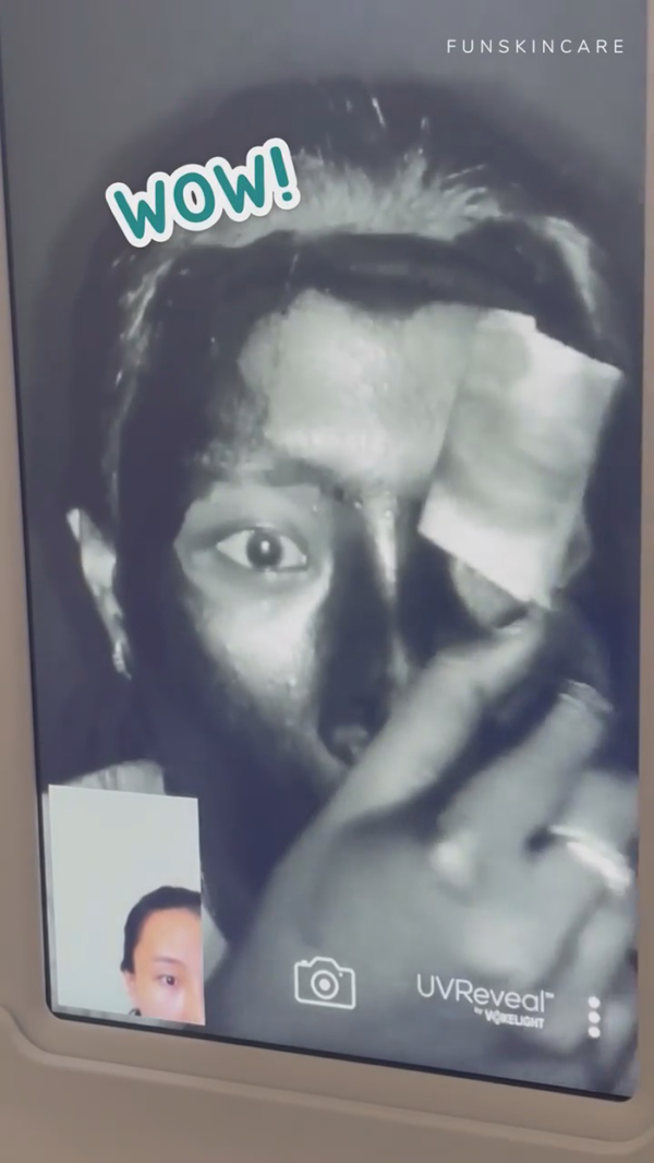 Do blotting sheets affect your sunscreen protection? A UV camera