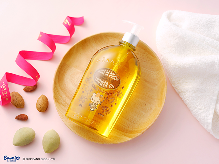 L'Occitane x Hello Kitty collab Almond Shower Oil