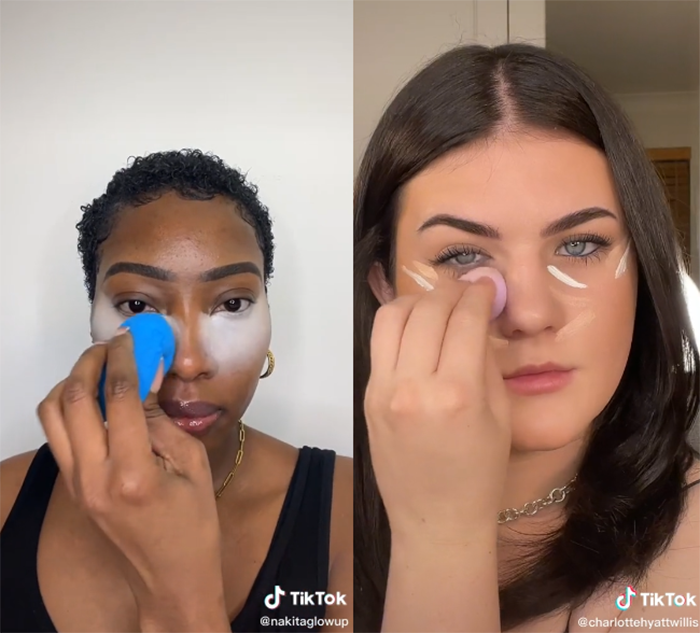 I tried the retro makeup hack that uses white concealer.