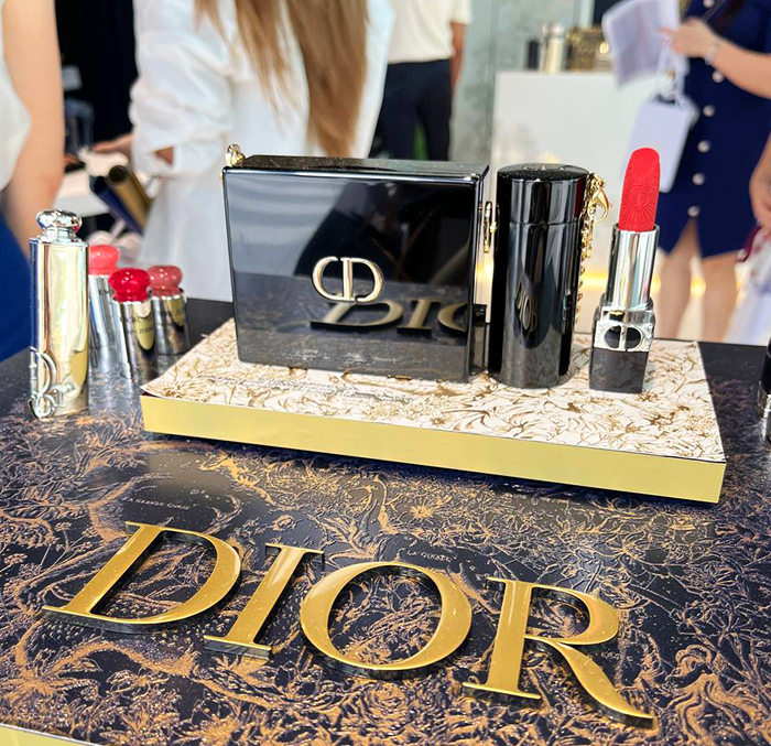 dior minaudière clutch and lipstick holder