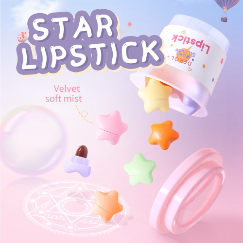 derol capsule lipstick, mini stars lipstick