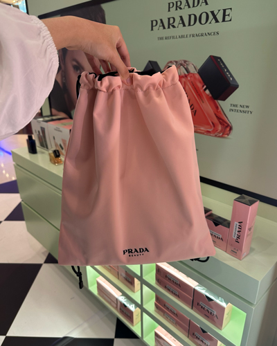 prada pink drawstring