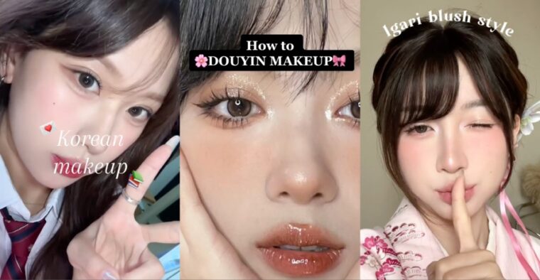 korean vs douyin vs igari makeup