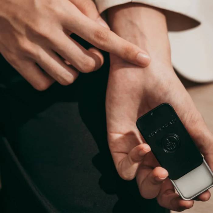 Solid Perfume Apply On Wrist