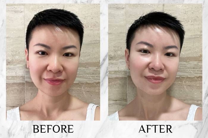 Neogence Aqua Burst Brightening Facial Sheet Mask review jade before after