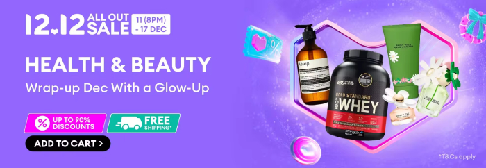 12.12 beauty deals 2024 lazada banner