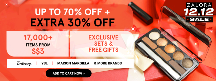 12.12 beauty deals 2024 zalora banner
