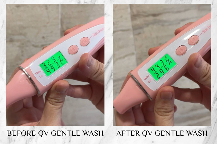 qv gentle wash test