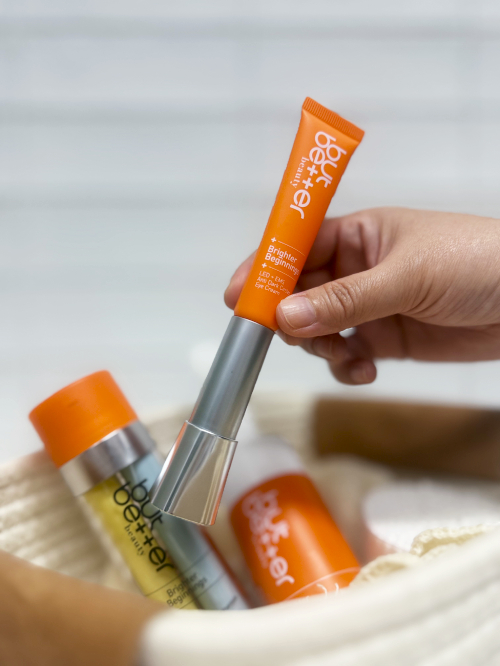 But Better Brighter Beginnings LED + EMS Anti Dark Circles Eye Cream lifestyle shot 1