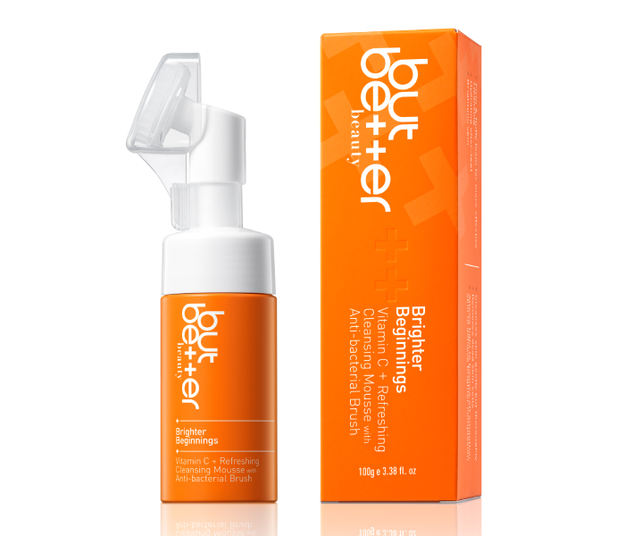 But Better Vitamin C + Refreshing Cleansing Mousse with Anti-Bacterial Brush