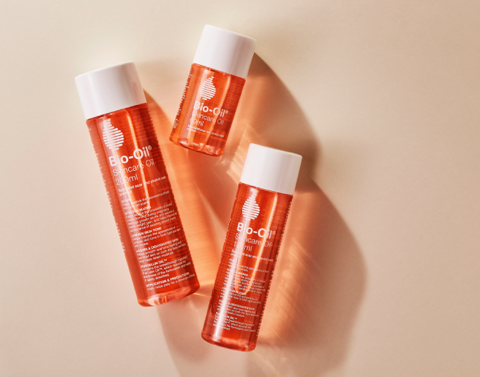 bio-oil skincare oil bottles