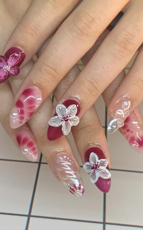 singapore national day manicure orchids
