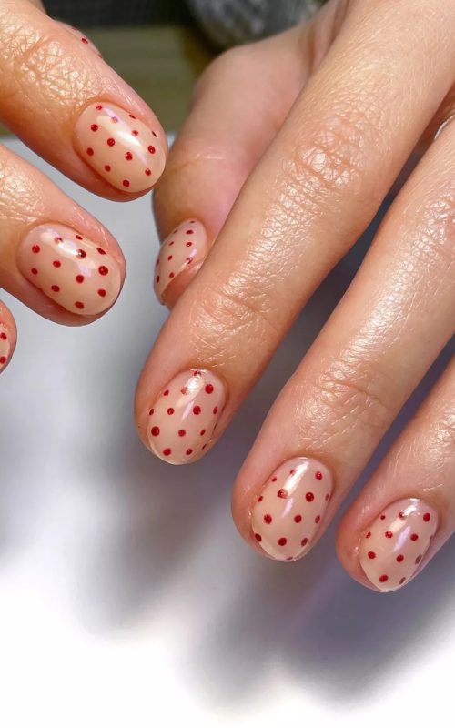 singapore national day red dots manicure