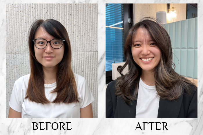 chez vous private space grey hair blending review michelle