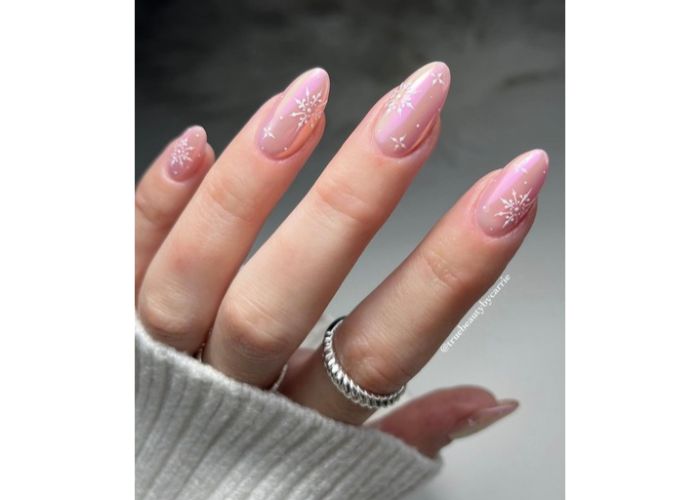 frosted chrome nails